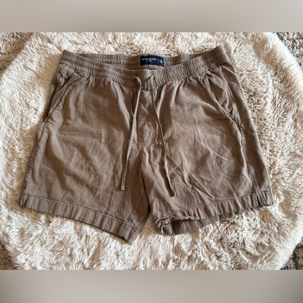 Abercrombie & Fitch Men’s Stretch Shorts XL Khaki Lounge Casual